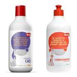 Shampoo Sabonete Líquido Cães 500ml + Condicionador 500ml